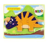 Puzzle en bois Dinosaures Triceratops Ankylosaurus Orange