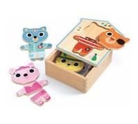 Puzzle en bois Djeco Dressup-Mix Multicolore G