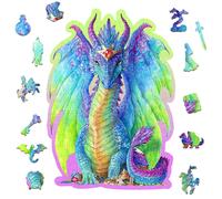 Puzzle En Bois - Dragon Multicolore