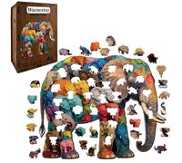 Puzzle en Bois Durable | 218 Pièces Éducatif | Puzzles en Bois avec des Formes Irrégulières d'animaux, Convient pour La Famille Loisirs Maison Noël Bureau École Anniversaire