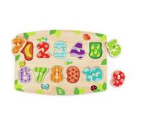 Puzzle en Bois Éducatif avec Chiffres et Fruits pour Enfants