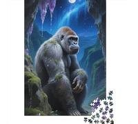 Puzzle en Bois ÉduChatif 1000 Pièces - Orang-outan | Apprendre en S'amusant | Stimule La Réflexion Et La Créativité des Adolescents