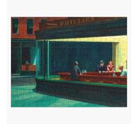 Puzzle en bois Edward Hopper Nighthawks 300 pièces 38x26 cm jouet décoration mura