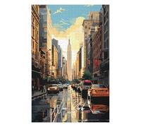 Puzzle en Bois Élégant New York Manhattan pour Adultes, 1000 PCS