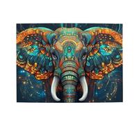 Puzzle en bois éléphant coloré de 500 pièces pour adultes, puzzle stimulant pour taille de jeu 38,1 x 51,8 cm