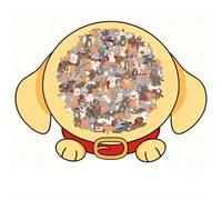 Puzzle en bois en forme d'animal de dessin animé pour enfants et adultes, puzzle en bois de qualité supérieure avec mini pièces d'animaux, puzzle silhouette de dessin animé pour décoration d'intérieur