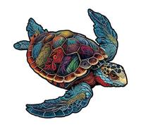 Puzzle en Bois en Forme d'animal Pièces aux Formes Uniques Inclus Sac de Rangement et Affiche de Référence Jeu Éducatif et Stimulant pour des Moments en Famille ou Entre Amis