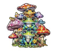 Puzzle en Bois en Forme d'animal Pièces aux Formes Uniques Inclus Sac de Rangement et Affiche de Référence Jeu Éducatif et Stimulant pour des Moments en Famille ou Entre Amis