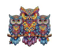 Puzzle en Bois en Forme d'animal Pièces aux Formes Uniques Inclus Sac de Rangement et Affiche de Référence Jeu Éducatif et Stimulant pour des Moments en Famille ou Entre Amis