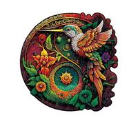 Puzzle en Bois en Forme d'animal Pièces aux Formes Uniques Inclus Sac de Rangement et Affiche de Référence Jeu Éducatif et Stimulant pour des Moments en Famille ou Entre Amis