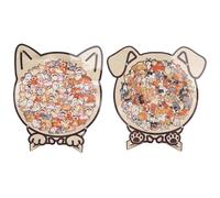 Puzzle en bois en forme d'animal pour adultes et enfants - Puzzle irrégulier de 22 cm avec cadre | Décoration de bureau unique en forme d'animaux pour la maison et le bureau | Sculpture créative en