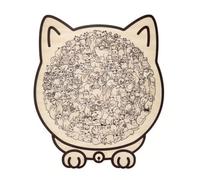 Puzzle en bois en forme de chat de 135 pièces, puzzle en bois en forme de chat coloré, puzzle en bois en forme d'animal unique pour les amoureux et les amateurs de chats (D)