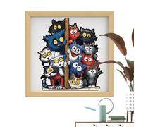 Puzzle en bois en forme de chat, puzzle irrégulier 3D, jouet réaliste | Comprend un motif de chat irrégulier 3D, une coupe réaliste en bois, une pratique créative, une liaison joyeuse et un plaisir