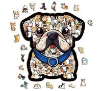Puzzle en Bois en Forme de Chien, pour Les Amateurs de Cens, avec 160 Pièces, Jouet Amusant, Stimulant Et Précis pour Enfants, Maison, Famille, Amis, Activité Récréative en Option 1 Standard Edition