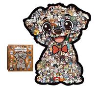 Puzzle en Bois en Forme de Chien, pour Les Amateurs de Cens, avec 160 Pièces, Jouet Amusant, Stimulant Et Précis pour Enfants, Maison, Famille, Amis, Activité Récréative en Option 2 Upgraded Edition