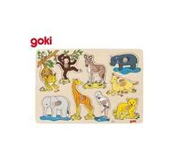 Puzzle en Bois Encastrables Les Animaux Africains - Gokii - 9 pièces