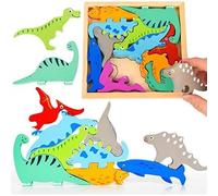 Puzzle en Bois Enfant - AMOUNE - Animaux Bébé Encastrements - 12 pièces - Jouets Montessori Educatif 2-4 Ans