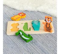 Puzzle en bois enfant Rex London Colourful Creatures Multicolore 25,5x12,8x2 cm