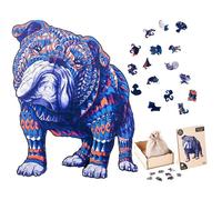 Puzzle en Bois - ENGELHART - Bouledogue A3 - 159 pièces - Formes uniques - Cadeau original
