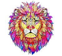 Puzzle en Bois - ENGELHART - Lion A4 - 161 pièces - Formes uniques - Dès 12 ans