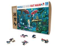 Puzzle en bois Fait Main 100 pièces : Alice au Pays des Merveilles aille Unique Coloris Unique