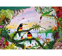 Puzzle Michèle Wilson - Puzzle en bois La jungle - 100 pièces, fait main, WWF - Mixte