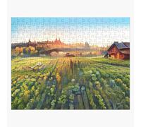 Puzzle en bois Ferme 300 pièces 38x26 cm jouet décoration mura
