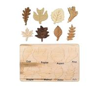Puzzle en Bois Feuille - Puzzle Montèssori en Bois | Jouet STEM Én Forme De Feuille | Jeu Éducatif Coloré pour École Maternelle - Cadeau D’Anniversaire pour Garçons & Filles
