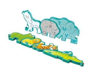 Puzzle en Bois Frise Alphabet Défilé Animaux de la Jungle 70 cm H