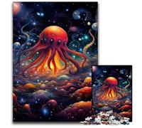 Puzzle en Bois Galaxy Octopus 1000 pièces pour Adultes, idéal pour Les Amoureux, pour Noël, Le Nouvel an ou la Saint-Valentin 50x75cm/19,68x29,52 Pouces