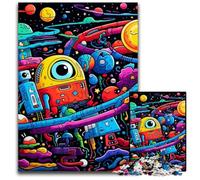 Puzzle en Bois Galaxy Planet 1000 pièces pour Adultes, décoration idéale pour la Maison ou Le Bureau, Cadeau de Noël idéal 50x75cm / 19,68x29,52 Pouces