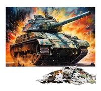 Puzzle en Bois Galaxy Tanks 1000 pièces pour Adultes, Casse-tête Stimulant pour Adolescents, soirée de Jeux en Famille Amusante 50x75cm / 19,68x29,52 Pouces