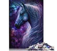 Puzzle en Bois Galaxy Unicorn pour Adultes 500 pièces Puzzles pour Puzzle pour 18 Ans et Plus et Adultes 500 pièces (52x38cm)