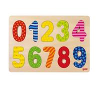 Puzzle en bois GOKI - Chiffres 0-9 - Pour Bébé de 2 ans et plus - 10 pièces