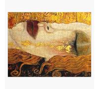 Puzzle En Bois Gustav Klimt « Les Larmes De Freya » Avec Signature Deuil Féminin Art Nouveau 300 Pièces 38x26 Cm Jouet Décoration