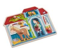 Puzzle en bois Haba à l'écurie Multicolore G