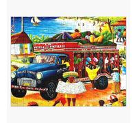 Puzzle en bois HAÏTI : Publicité vintage pour voyages et tourisme 300 pièces 38x26 cm jouet décoration mu