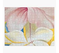 Puzzle en bois Hibiscus avec Plumeria par Georgia O'Keeffe 300 pièces 38x26 cm jouet décoration mura