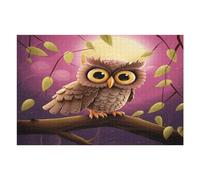Puzzle en bois hibou avec boîte de rangement, puzzle en bois respectueux de l'environnement pour la maison, les loisirs, le soulagement du stress et la décoration, 1 000 pièces