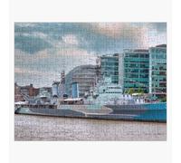Puzzle en bois HMS Belfast 300 pièces 38x26 cm jouet décoration mura