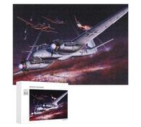 Puzzle en Bois Illustré Heinkel He219 Night pour Adultes, 300 PCS