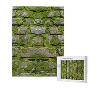 Puzzle en bois imprimé pavement de pierre de mousse avec boîte de rangement pour adultes et enfants, 500 pièces, jeu décoratif amusant en famille, 38 x 52 cm