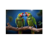 Puzzle en bois imprimé perroquets de 1000 pièces - Puzzle personnalisé pour décoration familiale pour adulte, famille, mariage, remise de diplôme