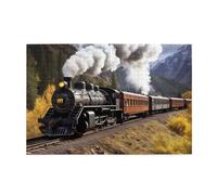 Puzzle en bois imprimé train locomotive à vapeur 1000 pièces puzzle personnalisé décoration familiale puzzle pour adulte, famille, mariage, remise de diplôme cadeau