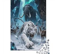 Puzzle en Bois Innovant 1000 Pièces - Tigre | Développez Votre QI Et Détendez-Vous | Art Visuel, Défi Mental Et Décoration Maison