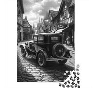 Puzzle en Bois Innovant 1000 Pièces - Voiture Ancienne | Développez Votre QI Et Détendez-Vous | Art Visuel, Défi Mental Et Décoration Maison