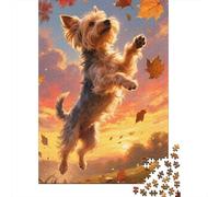 Puzzle en Bois Innovant 1000 Pièces - Yorkshire Terrier | Développez Votre QI Et Détendez-Vous | Art Visuel, Défi Mental Et Décoration Maison