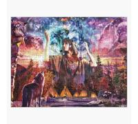Puzzle en bois Jeune fille-loup 300 pièces 38x26 cm jouet décoration mura