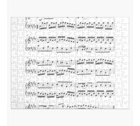 Puzzle en bois Johann Sebastian Bach - PRELUDE - partition grise NOTES - ART numérique par Iona Art Digital 300 pièces 38x26 cm jouet décoration mur