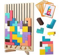 Puzzle en Bois,Jouets éducatifs,Jeux Montessori 3 4 5 6 Ans, Intelligence Jigsaw,Cerveau Jouet, Coloré Blocs Géométriques,Cadeau pour Enfant